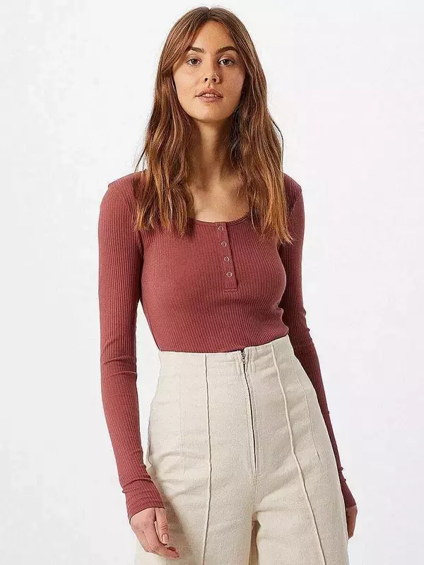 Лонгслив Pieces KITTE, бордовый