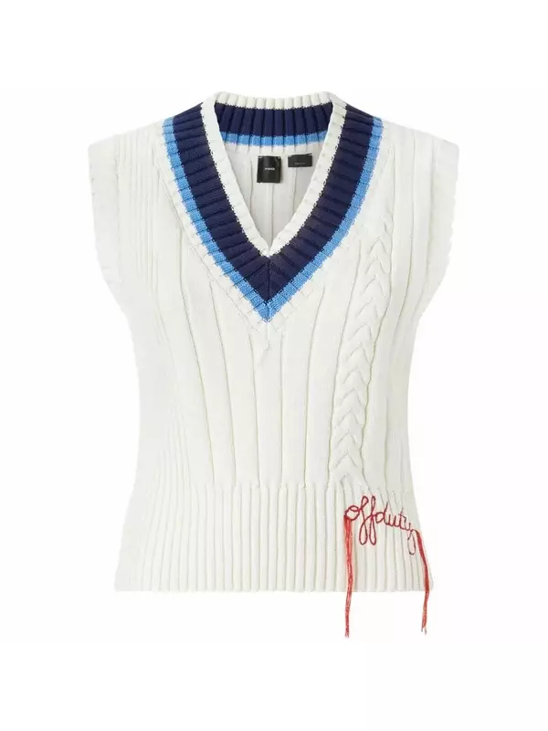 PINKO Вышитый жилет, White