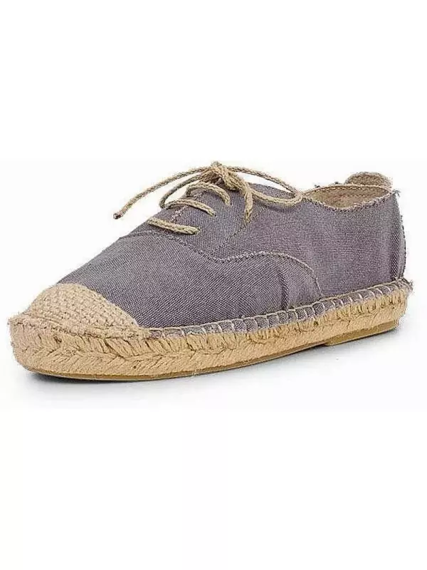 Детские эспадрильи с носком и джутовыми шнурками Pisamonas, серый