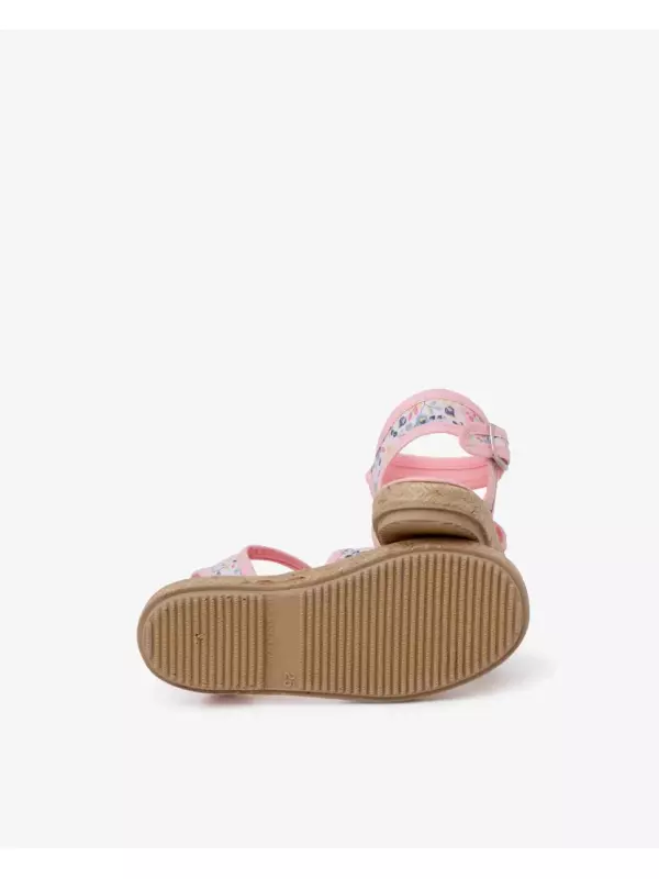 Розовые эспадрильи с пряжкой для девочек-цветочниц Pisamonas