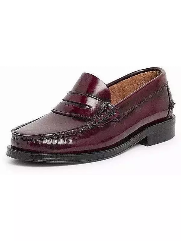 Кожаные мокасины для мальчика в классическом стиле Pisamonas, бордо