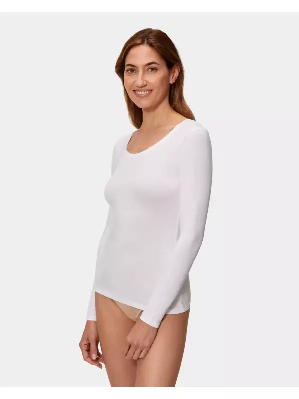 Thermaltech ультратонкая женская термофутболка с длинными рукавами Playtex, белый