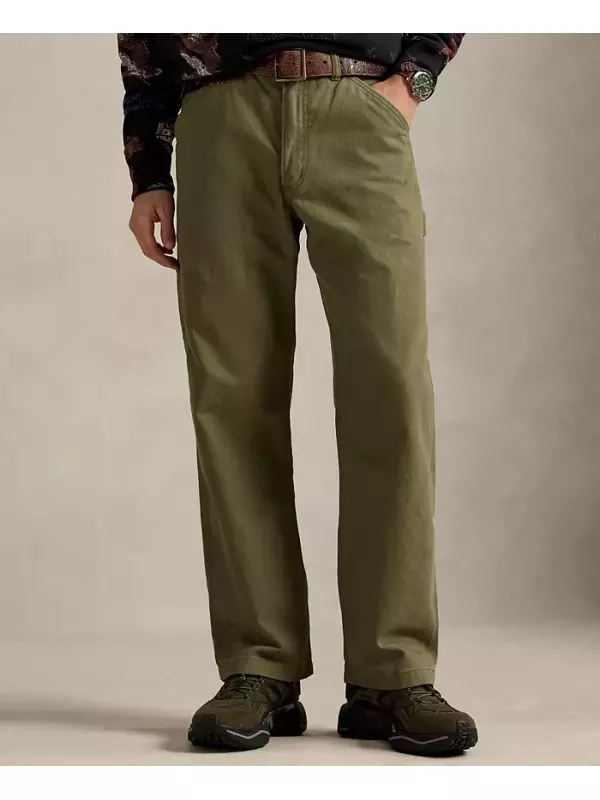 Мужские рабочие брюки-комбинезон из джинсовой ткани Polo Ralph Lauren, зеленый