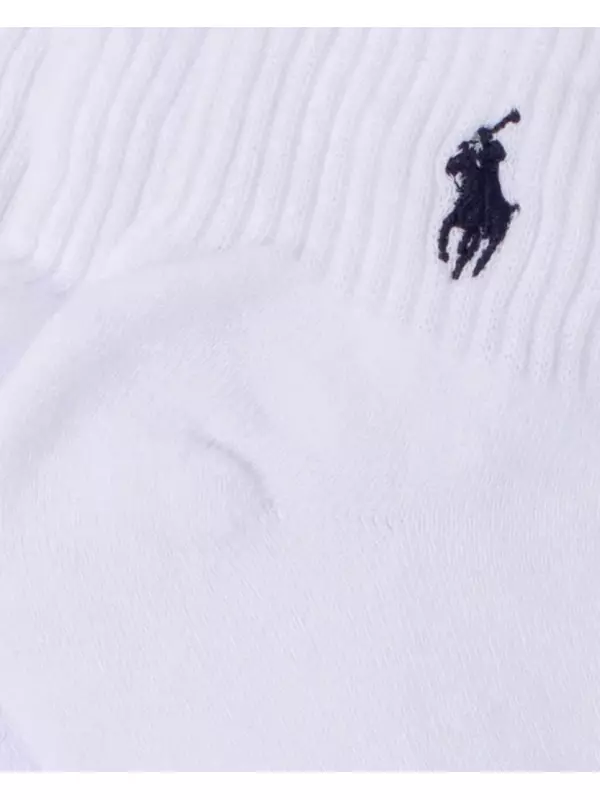 Набор из трех мужских носков с вышитой лошадью Polo Ralph Lauren, белый