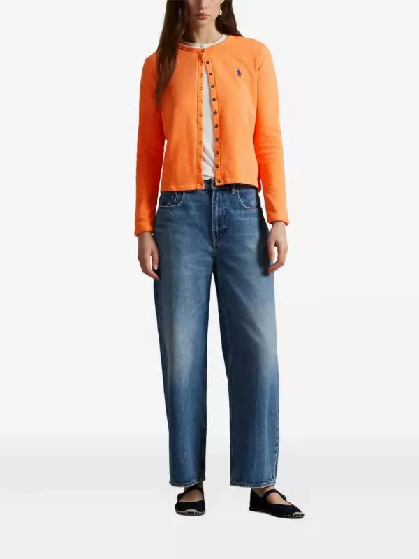 Кардиган с длинными рукавами POLO RALPH LAUREN, оранжевый