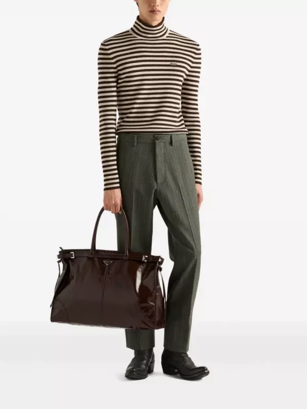 Водолазка из тончайшей шерсти Prada, коричневый