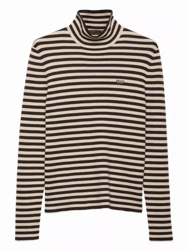 Водолазка из тончайшей шерсти Prada, коричневый