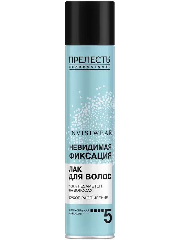 Прелесть Professional Лак для волос Invisiwear Dry finish, экстрасильная фиксация, 300 мл