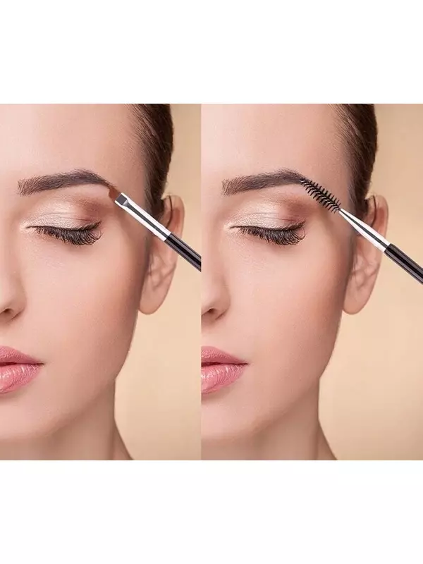 ДВУСТОРОННЯЯ УГЛОВАЯ ЩЕТКА - ХНА ДЛЯ БРОВЕЙ спираль Prima Beauty