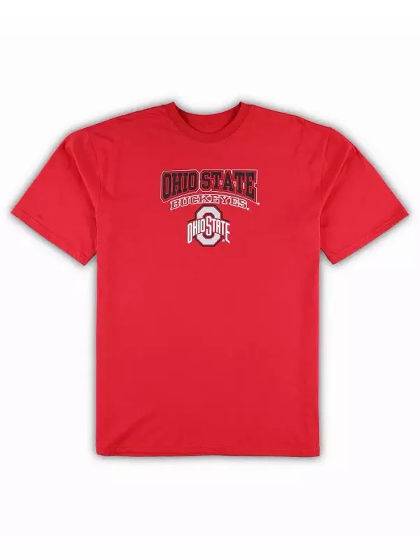 Мужской набор Ohio State Buckeyes Big and Tall из 2 предметов: футболка и брюки-пижама в цветах алый и черный Profile