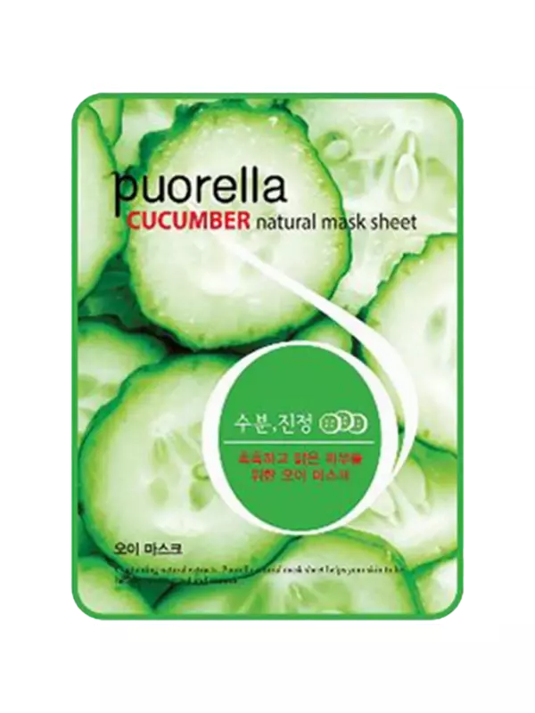Puorella освежающая маска для лица - огурец, 21 г