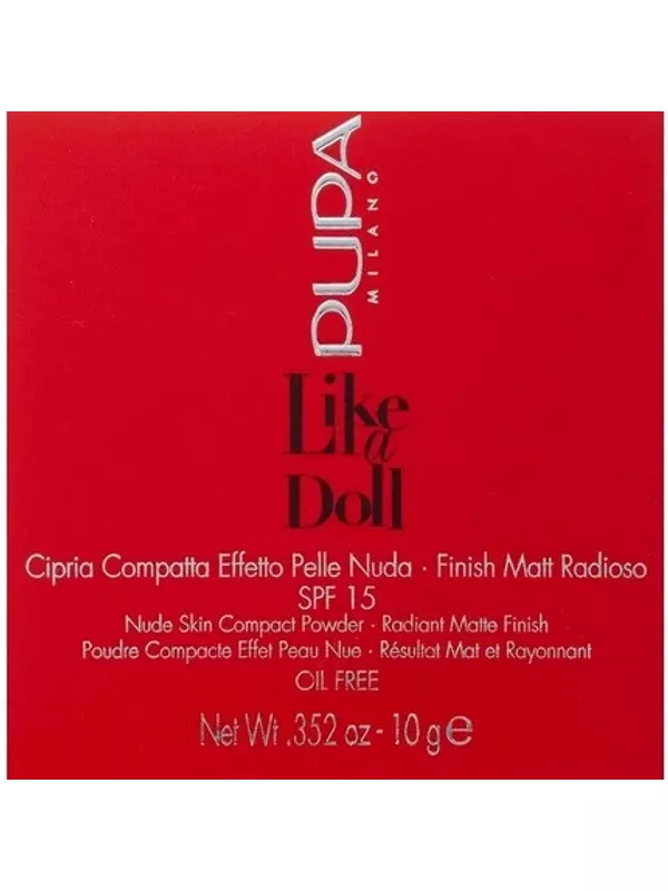 Компактная пудра Like A Doll Spf15 002 Sublime Nude 10G, Pupa