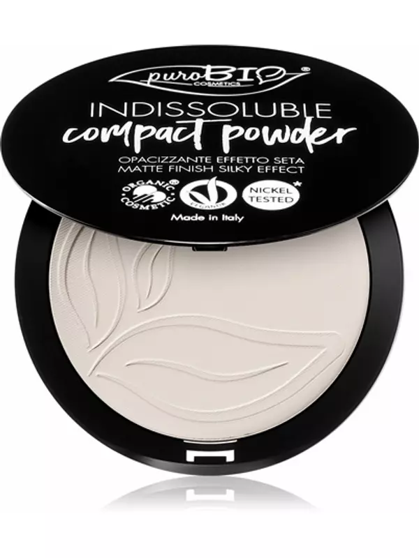 Компактная пудра с матовой отделкой puroBIO Cosmetics Indissouble, T00 9 g