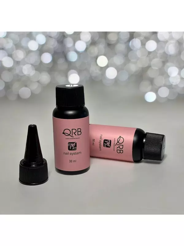 Топ Закаленный для ногтей глянцевый без липкого слоя TOP без уф фильтра QRB nail system, 30 мл