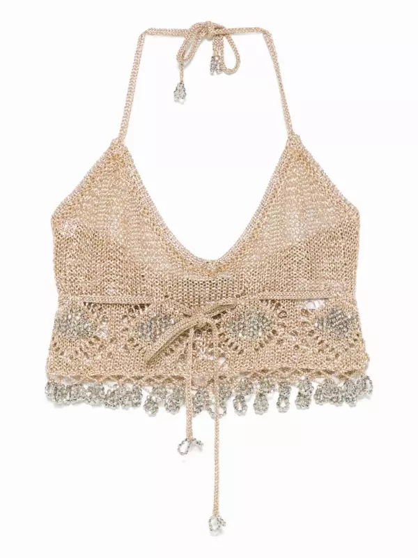 Топ рыхлой вязки Rabanne, золотой