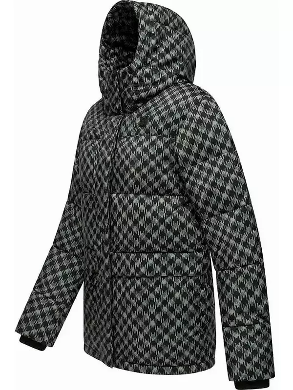 Пуховик ragwear Wikesh Print, цвет dusty green