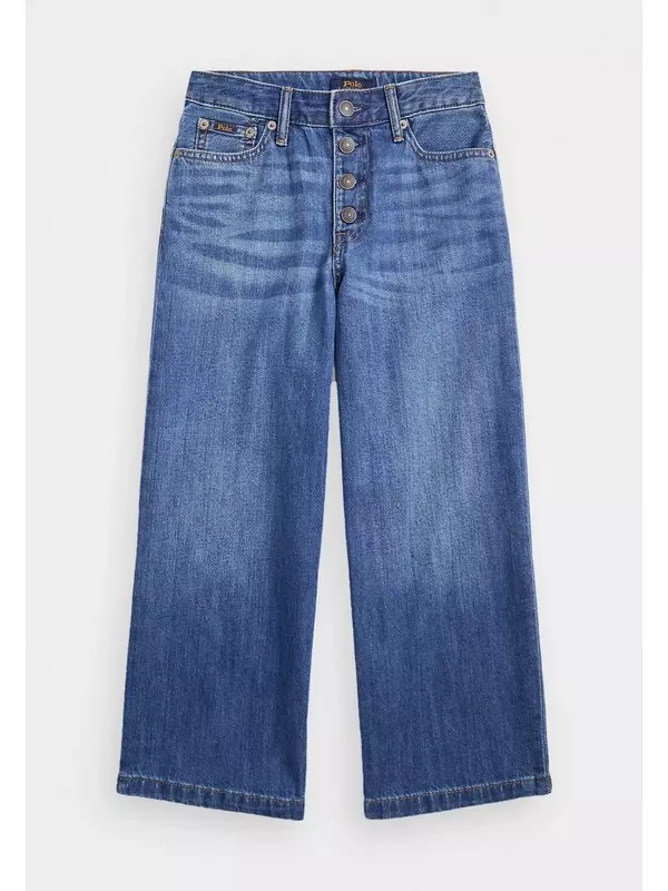 Расклешенные джинсы CROPPED WIDE LEG JEAN Ralph Lauren, синий деним