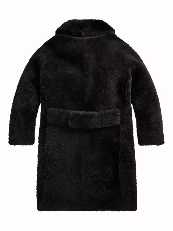 Двубортная дубленка Ralph Lauren Rrl, черный