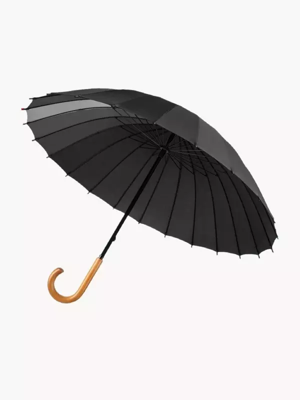 Зонт-трость , черный/коричневый