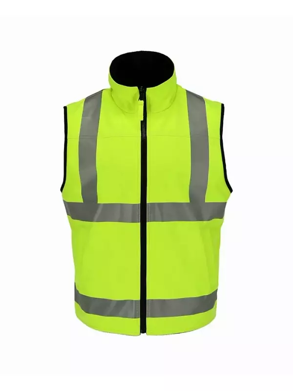 Утепленный двусторонний жилет повышенной видимости Big & Tall Hi Vis Reversible Softshell Vest – водоотталкивающая защитная рабочая одежда RefrigiWear, зеленый