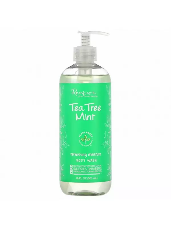 Renpure, Tea Tree Mint, освежающее увлажняющее средство для душа, 561 мл (19 жидк. Унций)
