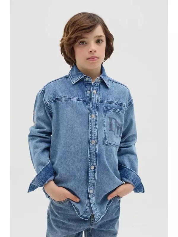 Рубашка джинсовая с карманом Republic of Denim