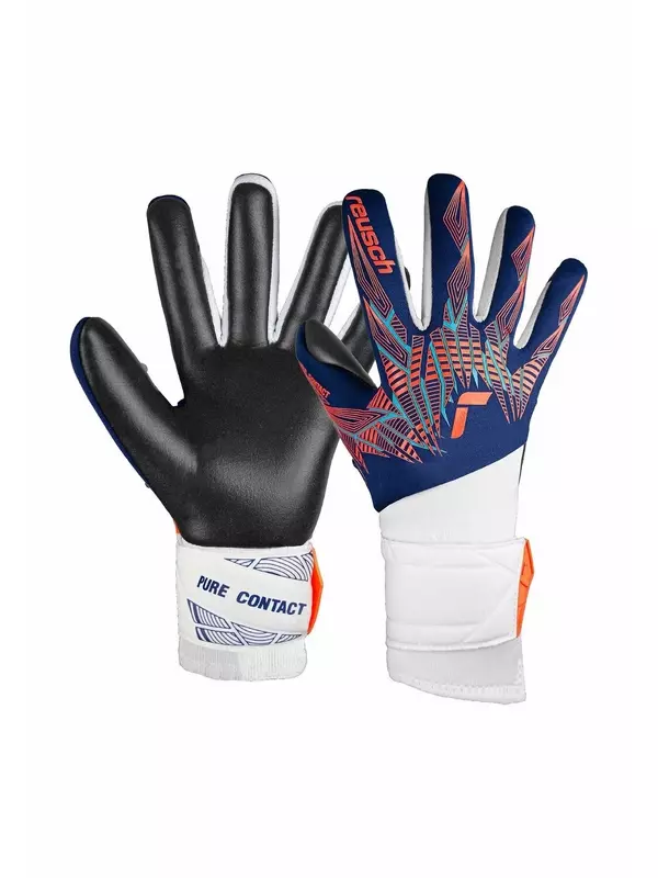 Перчатки вратарские Pure Contact Silver, застежка-липучка, мужские reusch, цвет Premium Blue