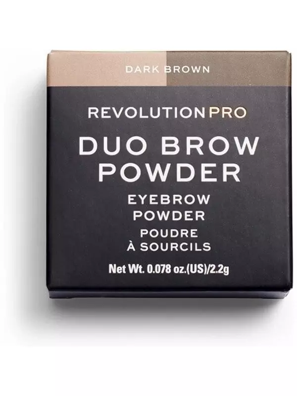 Пудра для бровей Revolution Pro Duo Темно-коричневый 2,2 г, Revolution Beauty