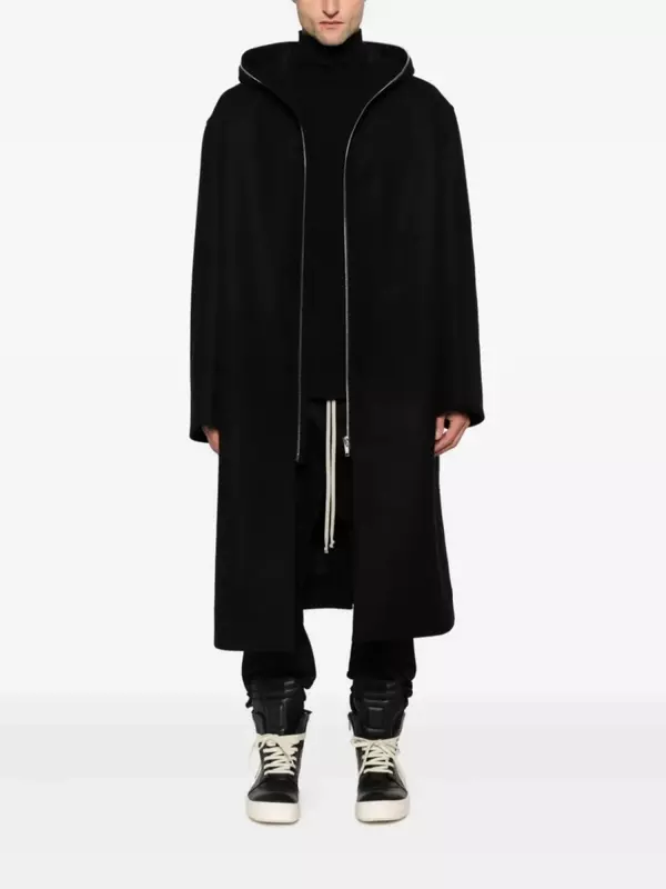 Плащ с капюшоном Rick Owens, черный