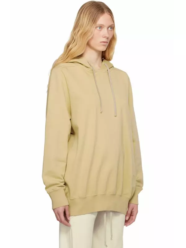 Оверсайз худи Hollywood Rick Owens Drkshdw, цвет parchment