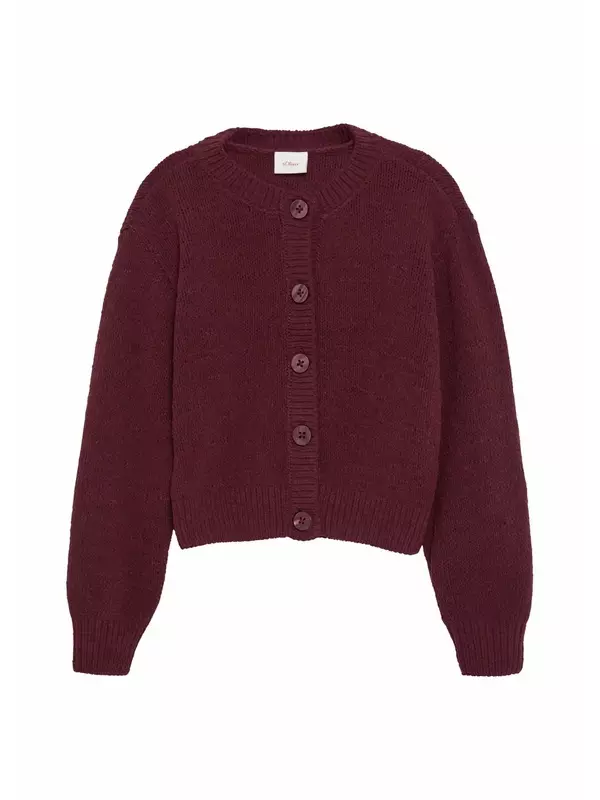 Вязаный кардиган s.Oliver, цвет Cherry red