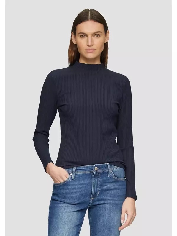 Лонгслив s.Oliver Shirt, ночной синий