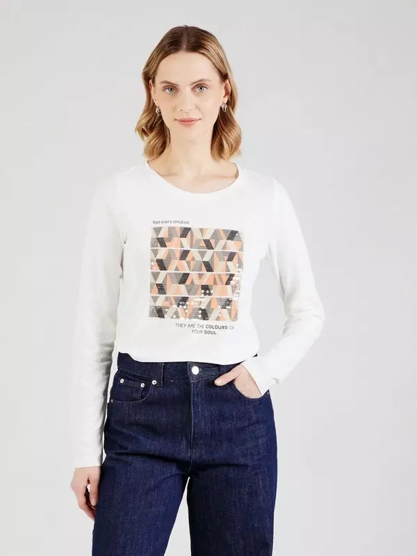 Рубашка s.Oliver, светло-бежевый