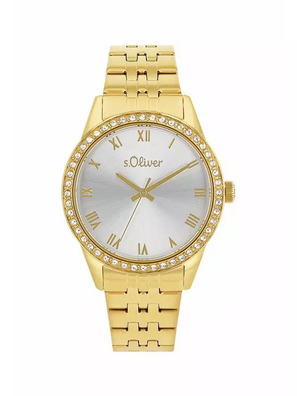 Часы QUARZ ZIRKONIA s.Oliver, золотого цвета