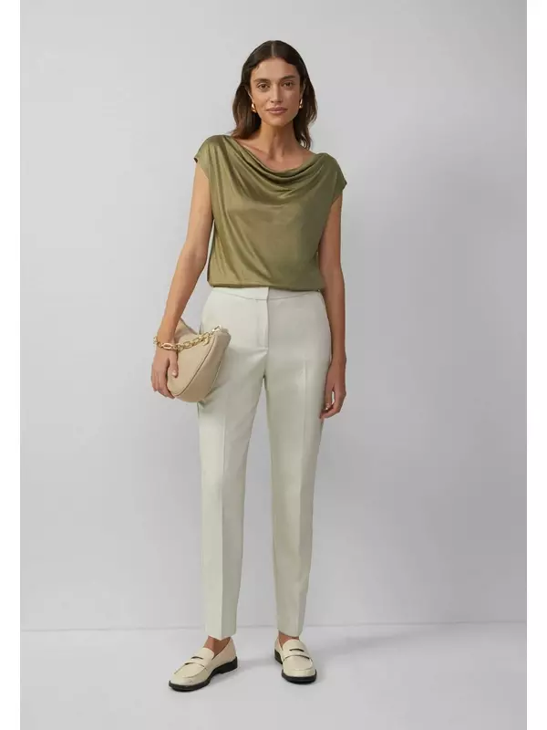 Чиносы IM SLIM FIT MIT ELASTISCHEM BUND s.Oliver BLACK LABEL, слоновая кость