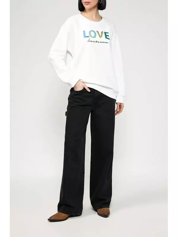 Свитшот хлопковый с принтом s.Oliver