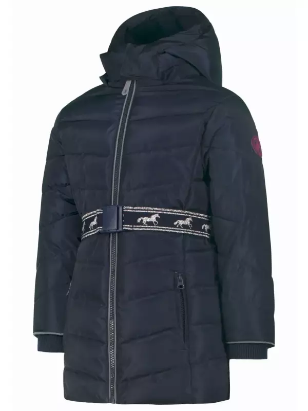 Стеганое пальто СОЛЬ И ПЕРЕЦ, с модным поясом Salt And Pepper, синий