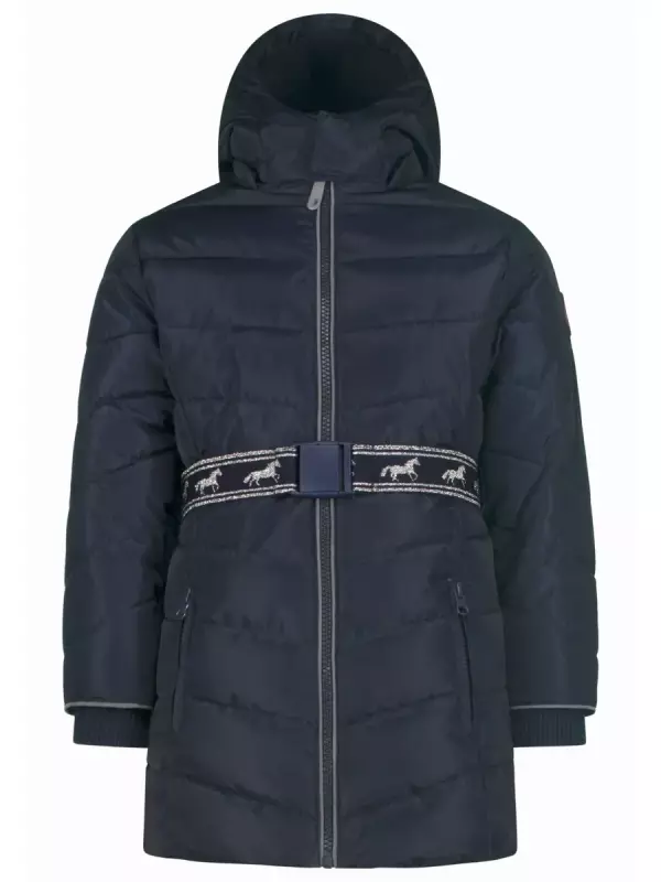 Стеганое пальто СОЛЬ И ПЕРЕЦ, с модным поясом Salt And Pepper, синий