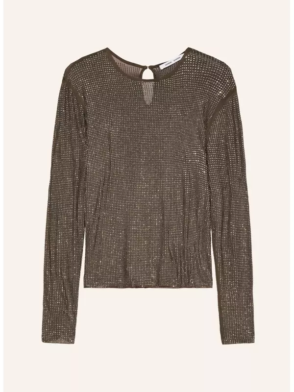 Лонгслив samagda с драгоценными камнями SAMSØE SAMSØE, оливковый