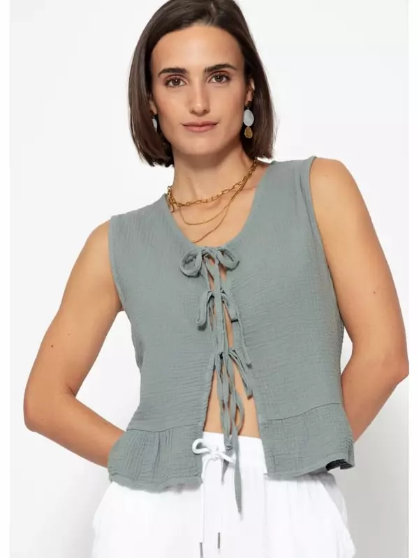 Топ SASSYCLASSY, серый