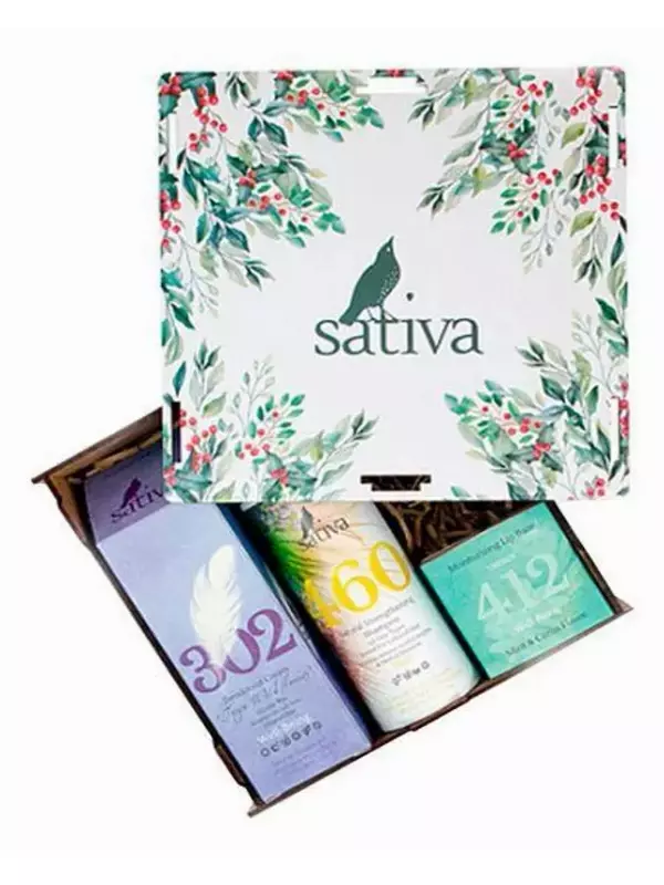 Набор Плавность и безмятежность (крем-дезодорант No302 50мл + шампунь д/волос No460 250мл + бальзам д/губ No412 8мл)