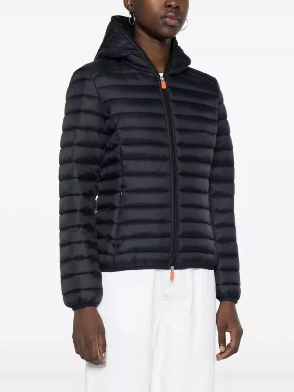 Save The Duck пуховик с нашивкой-логотипом, черный