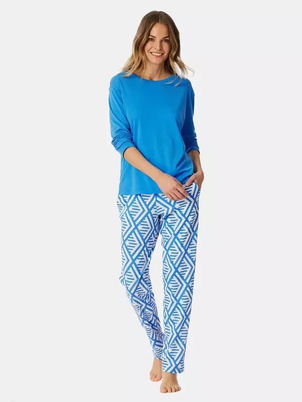 Пижама SCHIESSER Modern Nightwear, аква