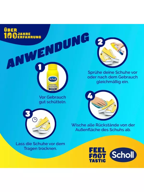 Дезодорант для обуви спрей Fresh Step запах стоп 150 мл Scholl