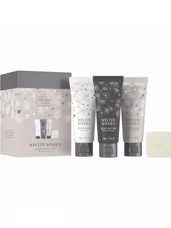 Роскошный подарочный набор Winter Wishes — гель для душа, масло для тела, крем для рук Scottish Fine Soaps