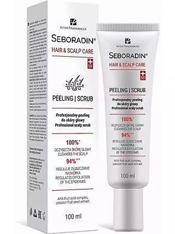 Скраб для кожи головы 100 мл отшелушивающее средство для кожи головы с формулой Aha Мягкая очистка и регулирование кожного сала Лечение волос Все типы волос, Seboradin