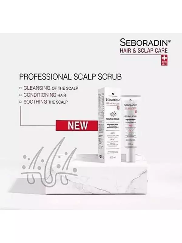 Скраб для кожи головы 100 мл отшелушивающее средство для кожи головы с формулой Aha Мягкая очистка и регулирование кожного сала Лечение волос Все типы волос, Seboradin