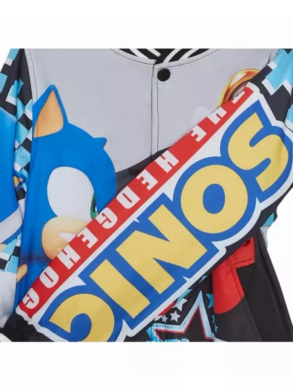 Бомбер с принтом для мальчиков SEGA Sonic the Hedgehog, черный