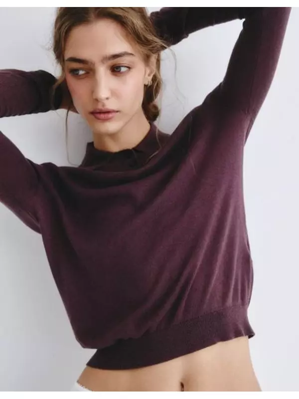 Вязаный лонгслив-поло из линейки SELA Young