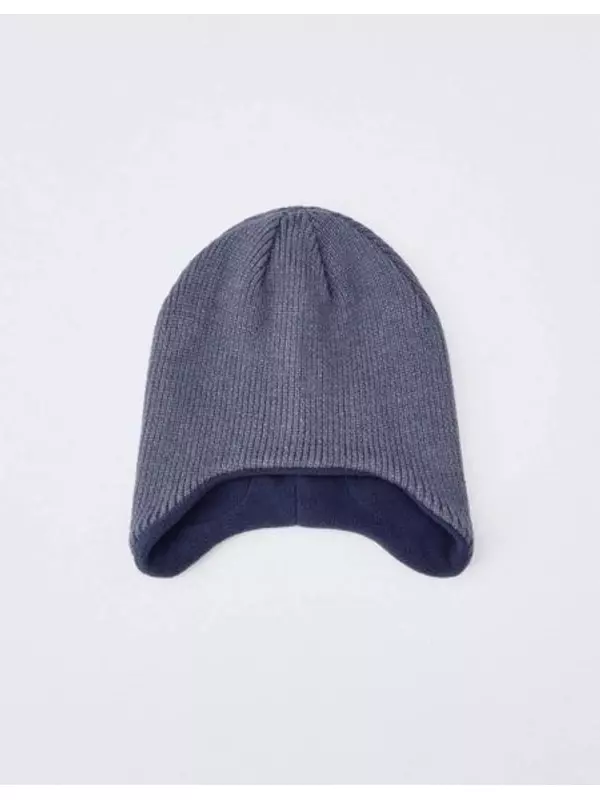 Вязаная шапка с ушками для мальчиков